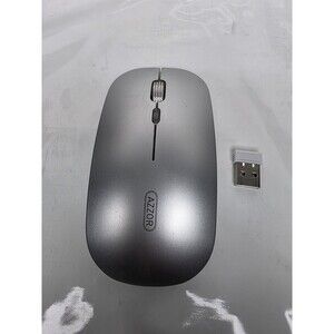 Azzor Rechargeable 2.4GHz Wireless Mouse Ultra-thin Mouse  With USB Silver